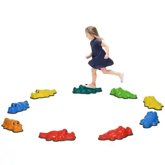 Tesco ZONEKIZ 9PCs Kids Stepping Stones w/ Anti-Slip Edge, Indoor and Outdoor offer