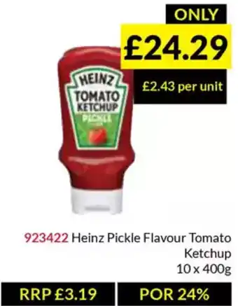 Musgrave MarketPlace Heinz Pickle Flavour Tomato Ketchup offer