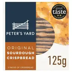 Tesco Peter's Yard Original Sourdough Crispbreads 125g offer