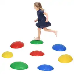 Tesco ZONEKIZ 8PCs Balance River Stones w/ Non-Slip Mats for Ages 3-8 Years offer