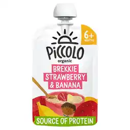 Tesco Piccolo Organic Brekkie Strawberry & Banana 100g offer