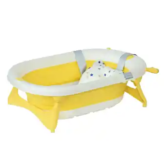 Tesco HOMCOM Foldable Baby Bath Tub Ergonomic with Temperature-Induced Water Plug offer