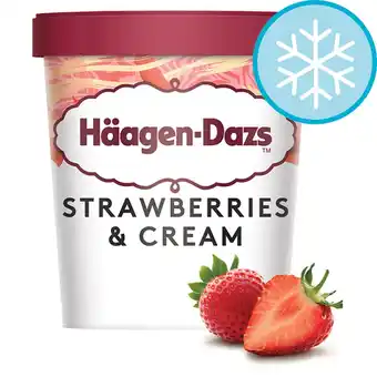 Tesco Haagen-Dazs Strawberries And Cream Ice Cream 460Ml offer