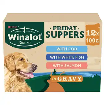 Tesco WINALOT Friday Suppers Wet Dog Food in Gravy 12x100g offer