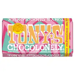 Tesco Tony's Chocolonely Everything Bar 180g offer