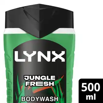 Tesco Lynx Jungle Fresh 3 In 1 Shower Gel 500Ml offer