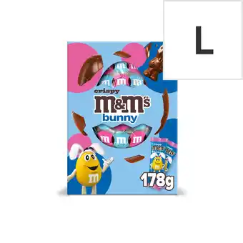 Tesco M&M's Crispy Bunny Milk Chocolate Easter Egg 178g offer