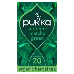 Tesco Pukka Organic Matcha Green 20 Tea Bags 30G offer