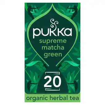 Tesco Pukka Organic Matcha Green 20 Tea Bags 30G offer