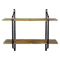 Tesco Living and Home Industrial 2 Tier Floating Wall Shelves for Home Decor offer