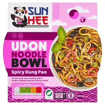 Tesco Sun Hee - Spicy Kung Pao Udon Noodle Bowl 240g offer