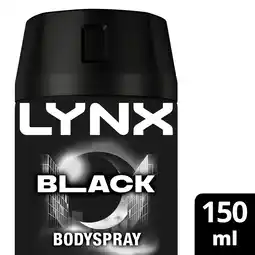 Tesco Lynx Black 48h Deodorant Bodyspray for Men 150ml offer