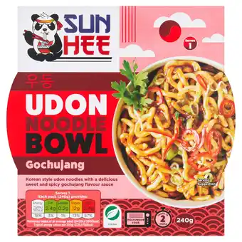 Tesco Sun Hee - Gochujang Udon Noodle Bowl 240g offer