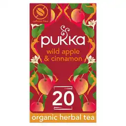 Tesco Pukka Organic Spiced Apple Cinnamon Plus Ginger 20 Tea Bags 40G offer