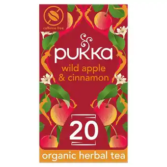 Tesco Pukka Organic Spiced Apple Cinnamon Plus Ginger 20 Tea Bags 40G offer