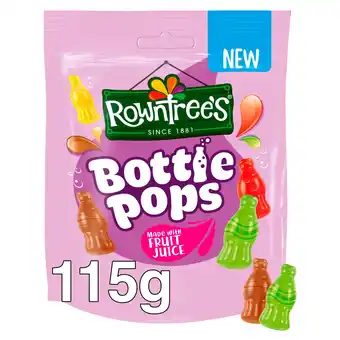 Tesco ROWNTREES Bottle Pops Sweets Sharing Bag 115g offer