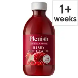 Tesco Plenish 5 Shots Berry Gut Health 300Ml offer