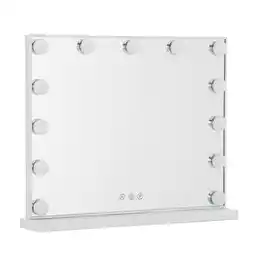 Tesco Living and Home Makeup Vanity Mirror with 13 LED Lights - White offer