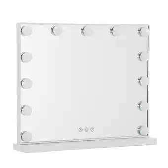 Tesco Living and Home Makeup Vanity Mirror with 13 LED Lights - White offer