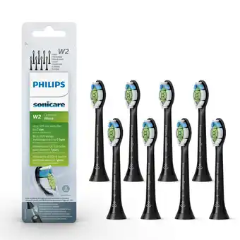 Tesco Philips Sonicare W2 HX6068/13 Optimal White Brush Heads 8 pack Black offer