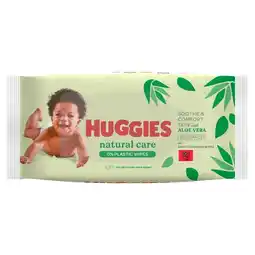 Tesco Huggies Natural Care 0% Plastic Baby Wipes 1x48 Wipes offer