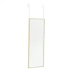 Tesco Living and Home Metal Frame Over the Door Full Length Mirror - 28cm x 78cm - Gold offer