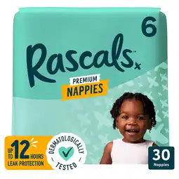 Tesco Rascals Premium Nappies, Size 6 | 30 Pack offer