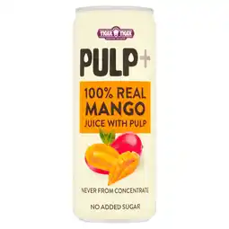 Tesco TIGER TIGER PULP+ 100% REAL MANGO JUICE WITH PULP 320ML offer