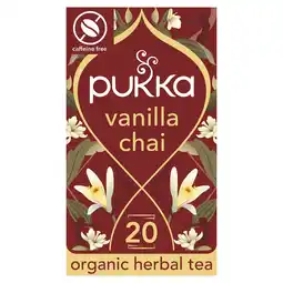 Tesco Pukka Organic Vanilla Chai 20 Tea Bags 40G offer