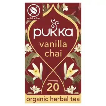 Tesco Pukka Organic Vanilla Chai 20 Tea Bags 40G offer