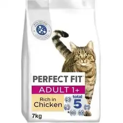 Tesco 7kg Perfect Fit Advanced Nutrition Adult Complete Dry Cat Food Chicken Biscuits offer