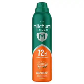 Tesco Mitchum Men Ultimate 72H Bold Energy Anti Perspirant & Deodorant 250ml offer