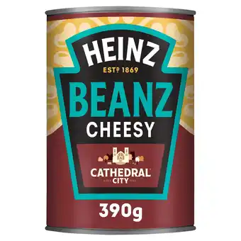 Tesco Heinz Cathedral City Cheesy Baked Beans 390G offer