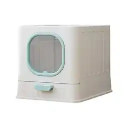 Tesco Living and Home Foldable Enclosed Cat Litter Box Toilet with Scoop offer