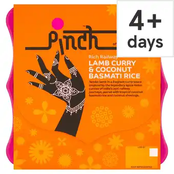 Tesco Pinch Rich Railway Lamb Curry & Coconut Basmati Rice ​400g offer