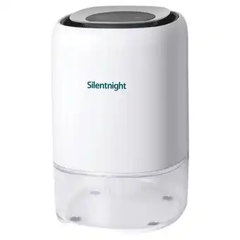 Tesco Silentnight Electric Dehumidifier Airmax 300, 1.1L Portable Compact Quiet Air Dryer offer