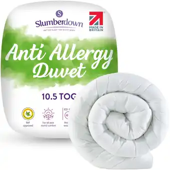 Tesco Slumberdown Anti Allergy Duvet, 10.5 Tog, Super King offer