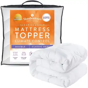 Tesco Slumberdown Sleep Soundly Climate Control Mattress Topper, 2.5cm, Double offer