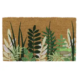 Tesco JVL Latex Backed Coir Doormat 45x75cm, Greenery offer