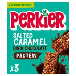 Tesco Perkier Salted Caramel & Dark Chocolate Bars 3x37g offer