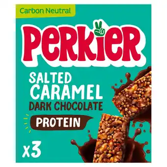 Tesco Perkier Salted Caramel & Dark Chocolate Bars 3x37g offer