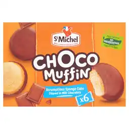 Tesco St Michel Choco Muffin 6 Pack 180G offer