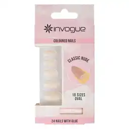 Tesco Invogue Classic Nude Oval Nails - Pack of 24 offer