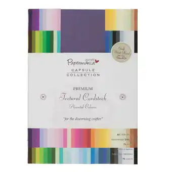 Tesco Papermania Premium Textured Cardstock, Multicoloured, A5, 75 Sheets offer