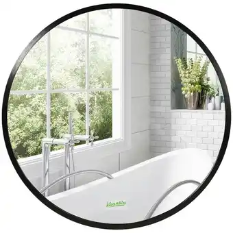 Tesco kleankin Round Bathroom Mirror, Wall Mirror Aluminium Frame, 40x40 cm offer