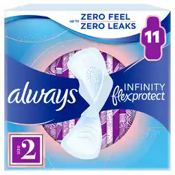 Tesco Always Infinity Long Plus S/Twls 11 Pack offer