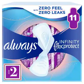 Tesco Always Infinity Long Plus S/Twls 11 Pack offer