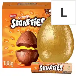 Tesco Smarties Orange Chocolate Large Easter Egg 188G offer