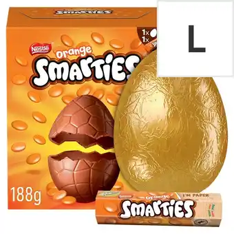 Tesco Smarties Orange Chocolate Large Easter Egg 188G offer