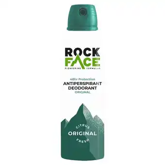 Tesco Rock Face 48Hr Antiperspirant Deodorant 200Ml offer